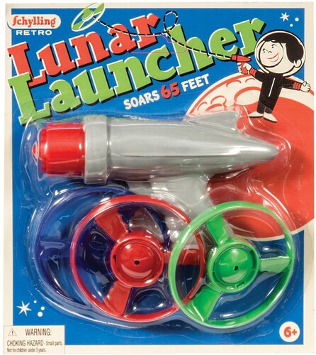 Schylling Retro Lunar Launcher 3 Flying Discs Ll - Schylling Retro Lunar Launcher 3 Flying Discs Ll - Collectibles