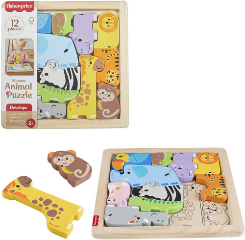 Fisher Price Wood - Wooden Animal Puzzle - Collectibles