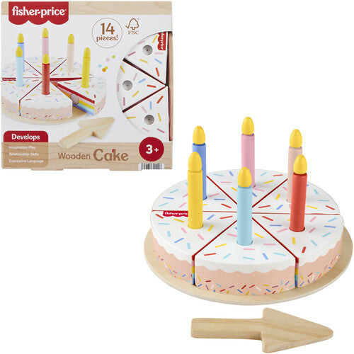 Fisher Price Wood - Wooden Birthday Cake - Collectibles