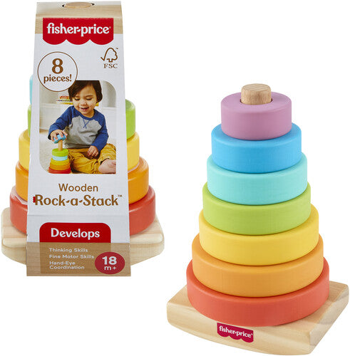 Fisher Price Wood - Wooden Rock A Stack - Collectibles