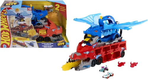 Hot Wheels - Hot Wheels City Dual Dragon Transporter - Collectibles