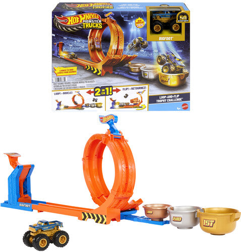 Hot Wheels Monster Trucks - Hw Monster Trucks Loop And Flip Trophy Challenge - Collectibles