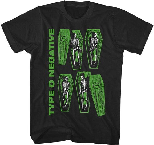 Type O Negative Coffin Tshirt Med Blk 23ton034a2 - Type O Negative Coffin Tshirt Med Blk 23ton034a2 - Apparel