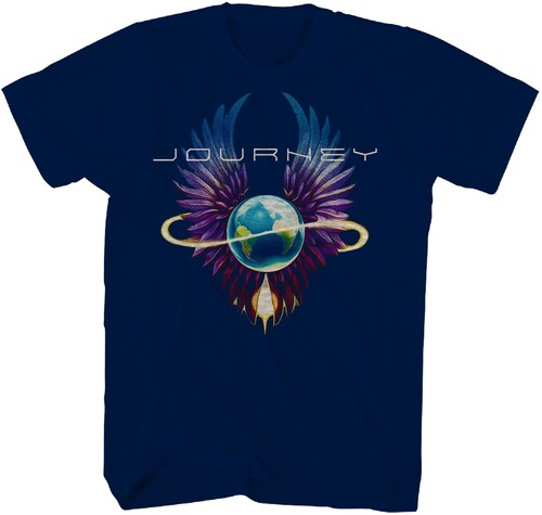 Journey Infinity Wings Tshirt Med Blue Ts0003jora2 - Journey Infinity Wings Tshirt Med Blue Ts0003jora2 - Apparel