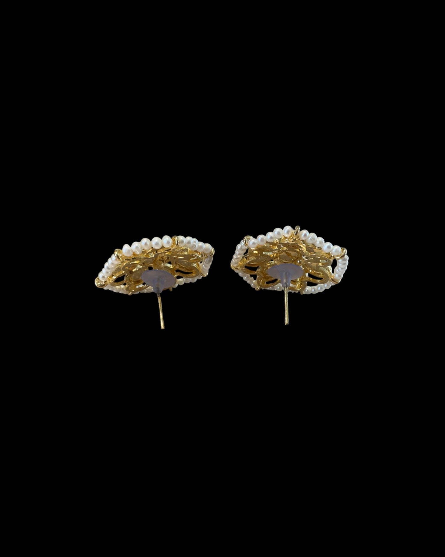 ET206 Gold plated studs in moissanite ( READY TO SHIP )
