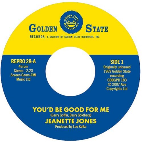 Jones,jeanette - You'd Be Good For Me / Cut Loose - Vinyl Record