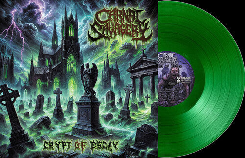 Carnal Savagery - Crypt Of Decay - Cemetery Green - Vinyl Record