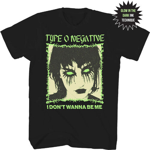 Type O Negative I Don't Want Glow F/b Medium Black - Type O Negative I Don't Want Glow F/b Medium Black - Apparel