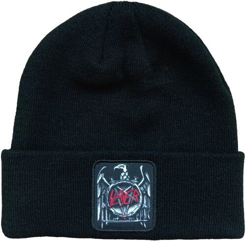 Slayer Slayer Eagle Patch Knit Beanie Osfa Black - Slayer Slayer Eagle Patch Knit Beanie Osfa Black - Apparel