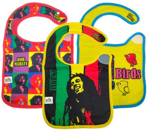 Daphyls Bob Marley Soft Bibs 3 Pack Dapbmb3pk - Daphyls Bob Marley Soft Bibs 3 Pack Dapbmb3pk - Apparel