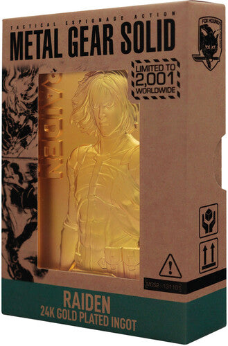 Mgs 2 - 24k Gold Plated Raiden Ingot - Mgs 2 - 24k Gold Plated Raiden Ingot - Collectibles