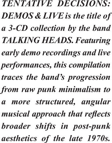 Talking Heads - Tentative Decisions: Demos & Live - Music CD