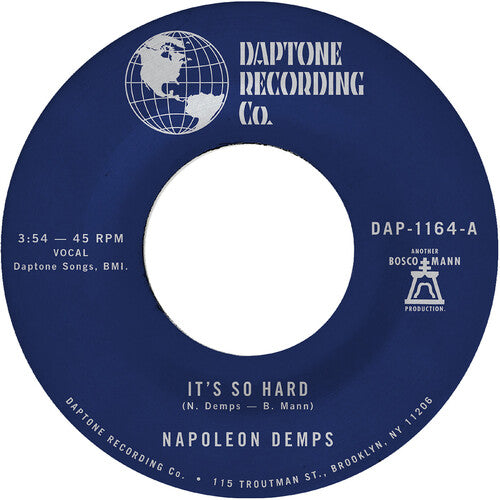 Demps,napoleon - It's So Hard B/w It's So Hard (part Two) - Vinyl Record
