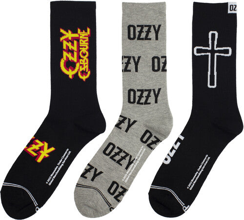 Perri's Ozzy Osbourne Volume Crew Socks (3 Pack) - Perri's Ozzy Osbourne Volume Crew Socks (3 Pack) - Apparel