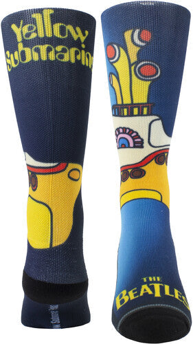 Perri's Beatles Yellow Submarine Dye Sub Crew Sock - Perri's Beatles Yellow Submarine Dye Sub Crew Sock - Apparel