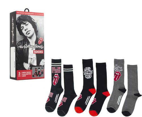 Perri's Rolling Stones Crew Socks 3 Pack Gift Box - Perri's Rolling Stones Crew Socks 3 Pack Gift Box - Apparel