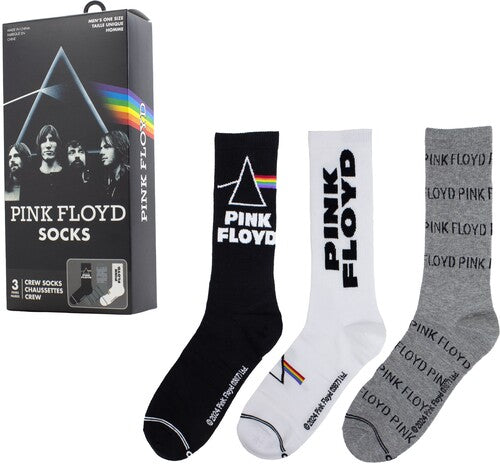 Perri's Pink Floyd Crew Socks 3 Pack Gift Box - Perri's Pink Floyd Crew Socks 3 Pack Gift Box - Apparel