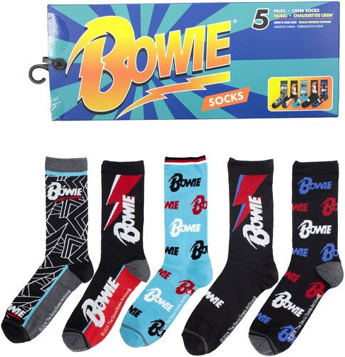 Perri's David Bowie Crew Socks 5 Pack Gift Box - Perri's David Bowie Crew Socks 5 Pack Gift Box - Apparel