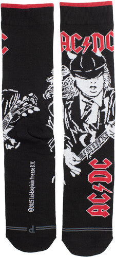 Perri's Ac/dc Angus Sketch Crew Socks - Perri's Ac/dc Angus Sketch Crew Socks - Apparel