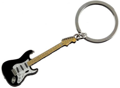 Pluginz Fender Strat Keychain Black & White Guitar - Pluginz Fender Strat Keychain Black & White Guitar - Novelties