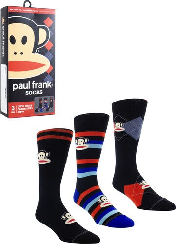 Perri's Paul Frank Crew Socks Astd 3 Pack Gift Box - Perri's Paul Frank Crew Socks Astd 3 Pack Gift Box - Apparel