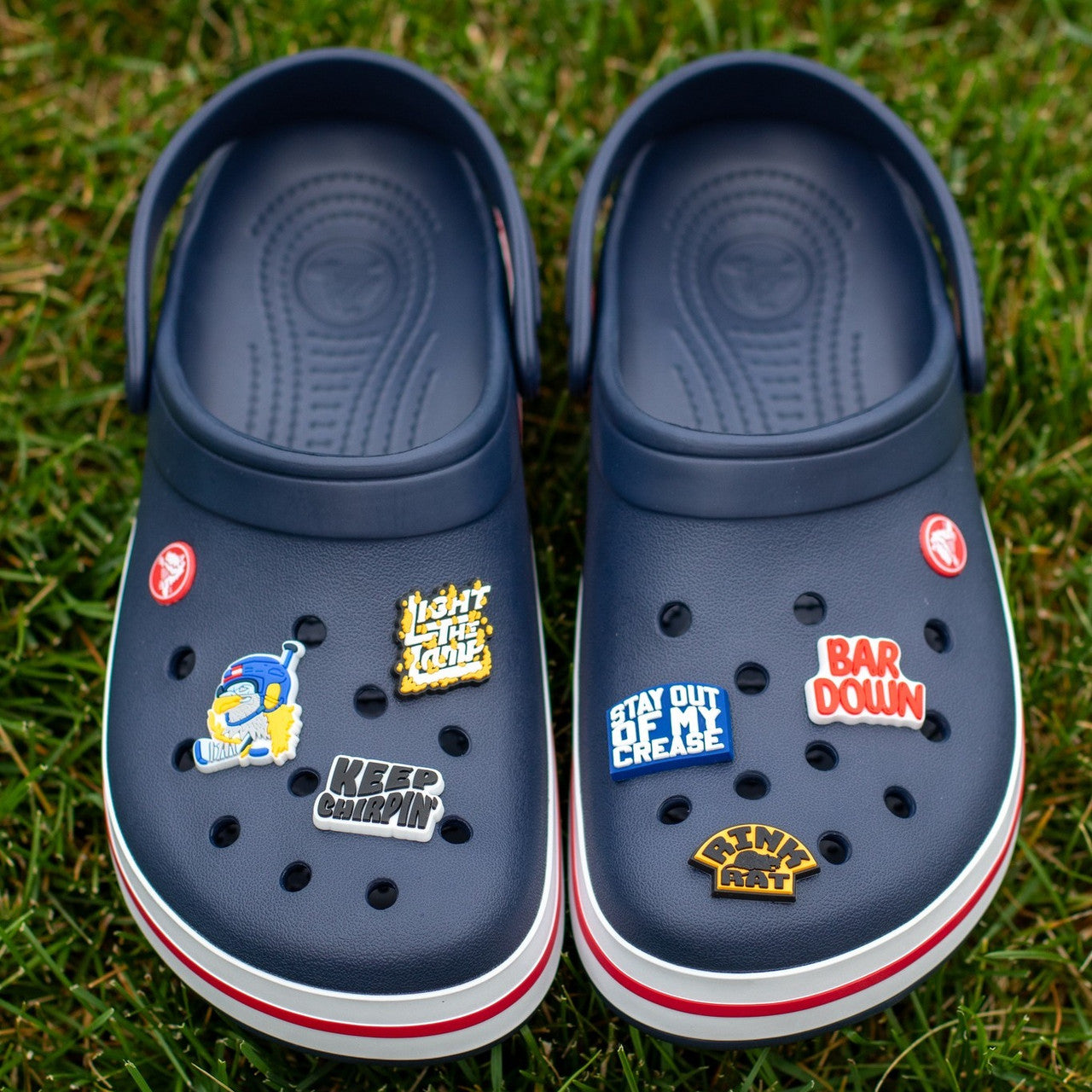 USA Bald Eagle Mullet Hockey Shoe Charm