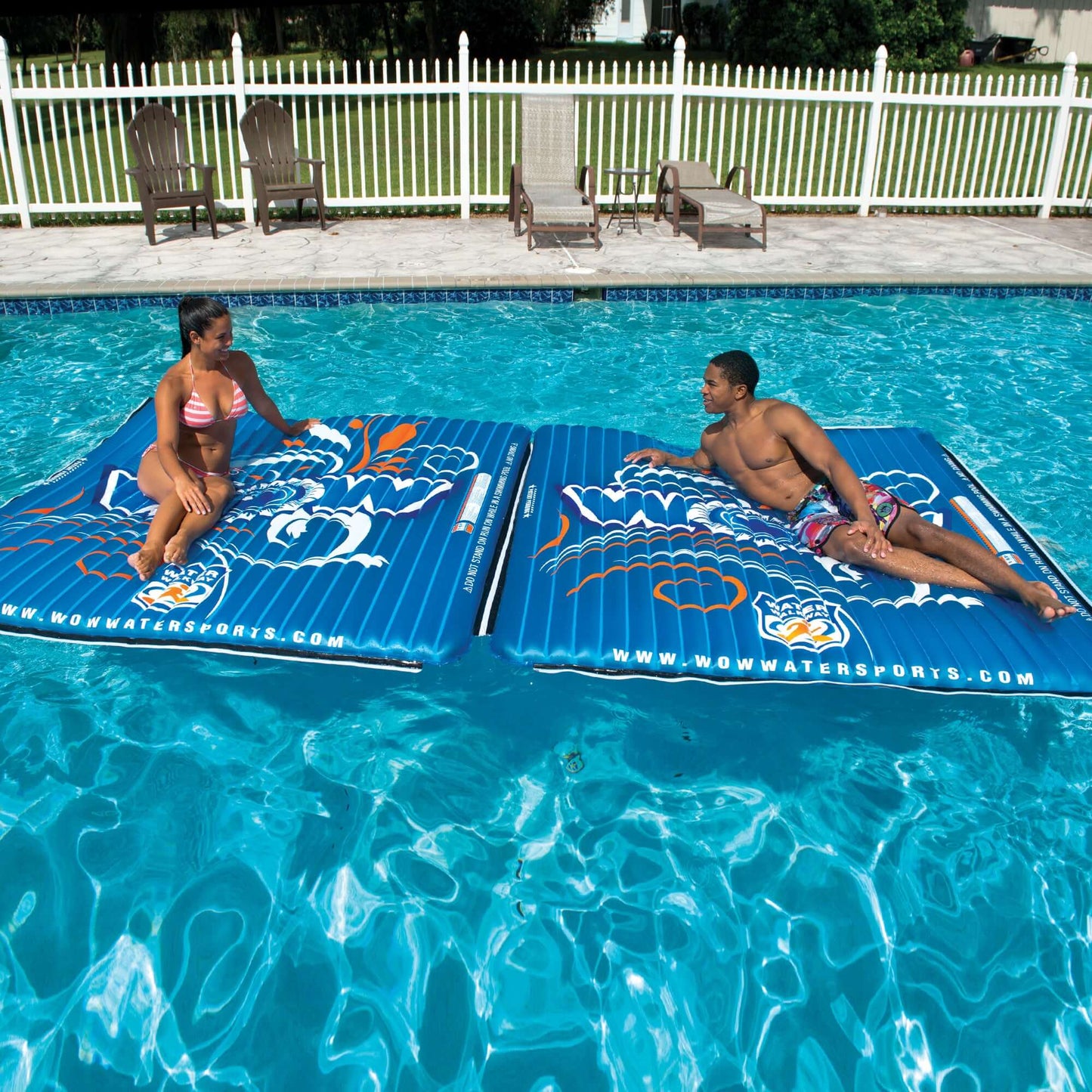 WOW Sports Floating Water Mat For The Pool and Lake - 6X6 Ft. (14-2080)