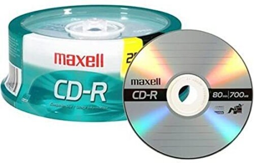 Maxell 648445 Cd-r Cd Recordable Discs 80min 25 Pk - Maxell 648445 Cd-r Cd Recordable Discs 80min 25 Pk