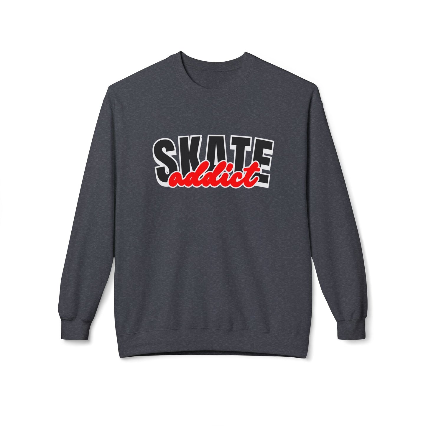 Skate Addict Unisex Fleece Crewneck Sweatshirt