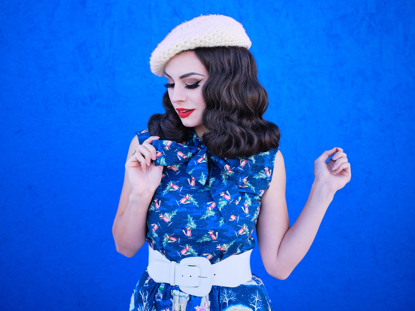 Festive Fox Bow Top - Plus Sizes only