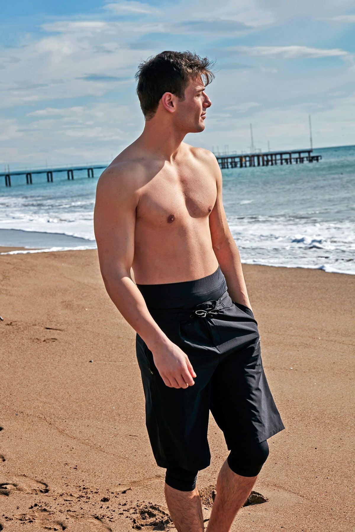 Black Men's Shorts S2401
