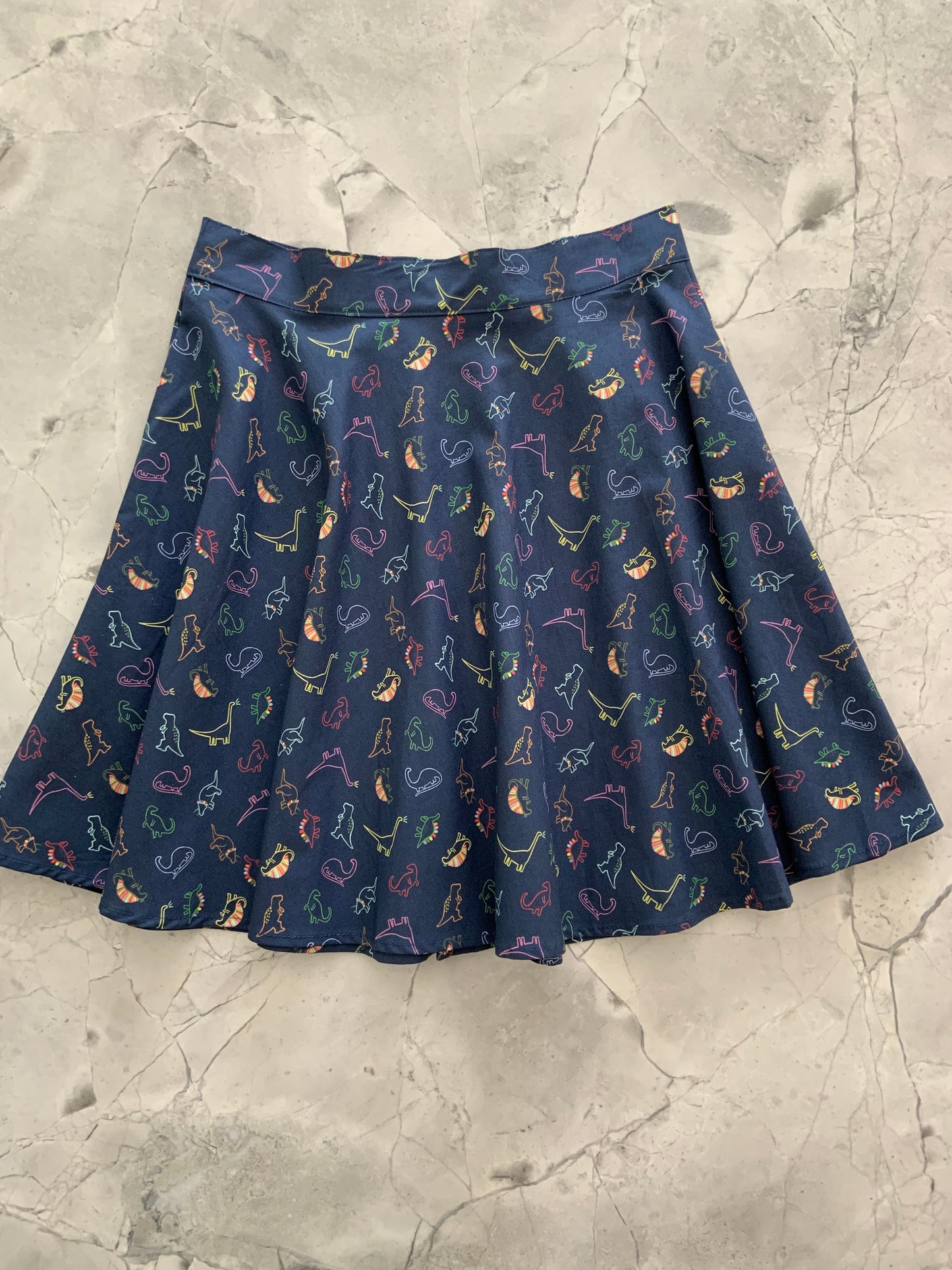 Neon Dinos Skater Skirt - XL only, 1 left!