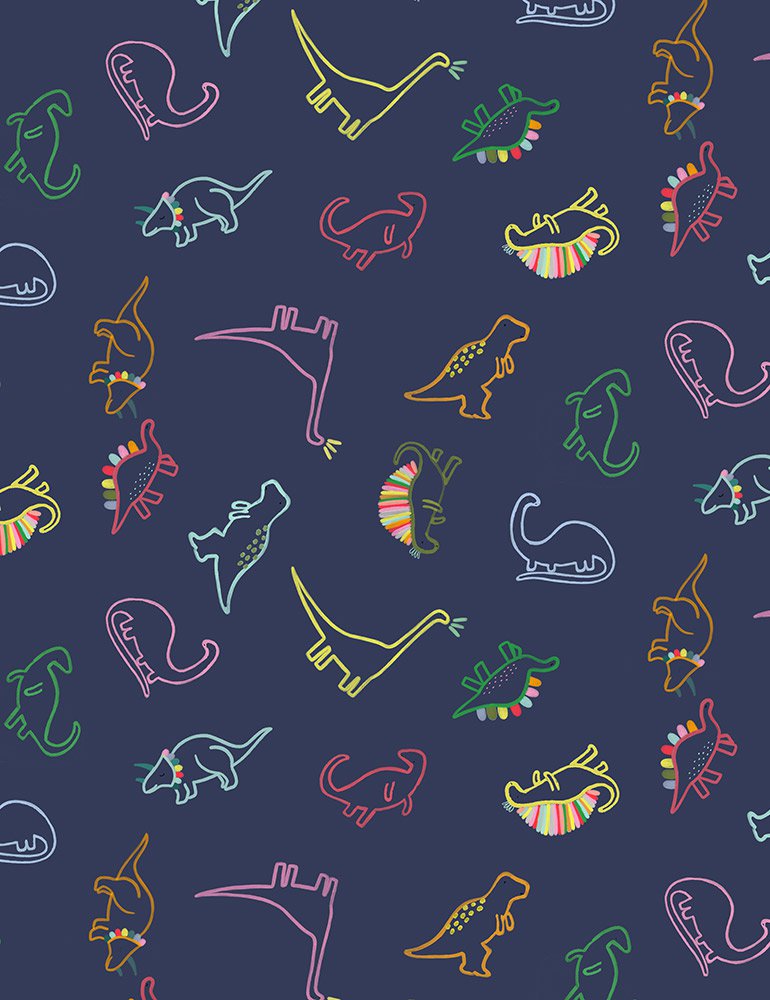 Neon Dinos Skater Skirt - XL only, 1 left!
