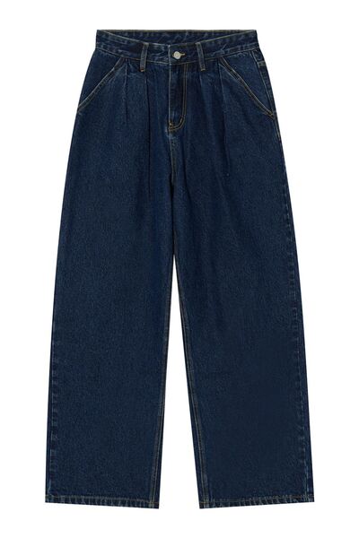 Wide Leg Jeans With Pockets