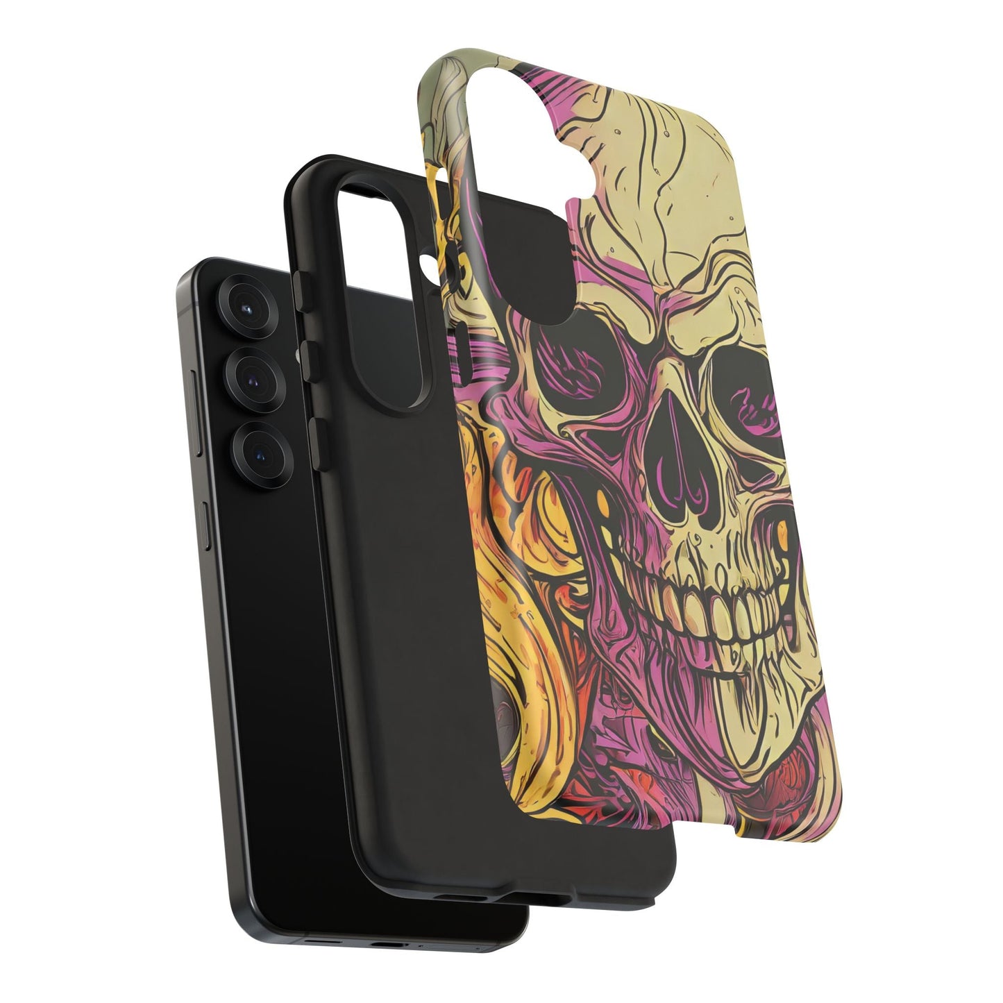 Abstract Purple Skull Tough Phone Case