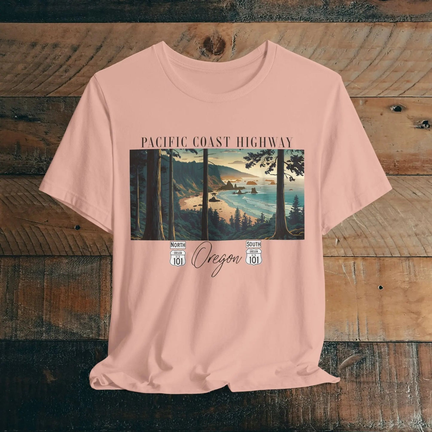 Oregon Coast Highway 101 Pacific Coast Highway Unisex Fit T-shirt PCH Tee