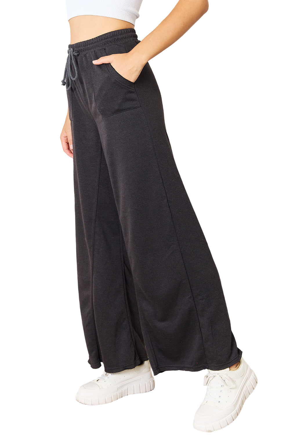 Wide Leg Pocketed Pants