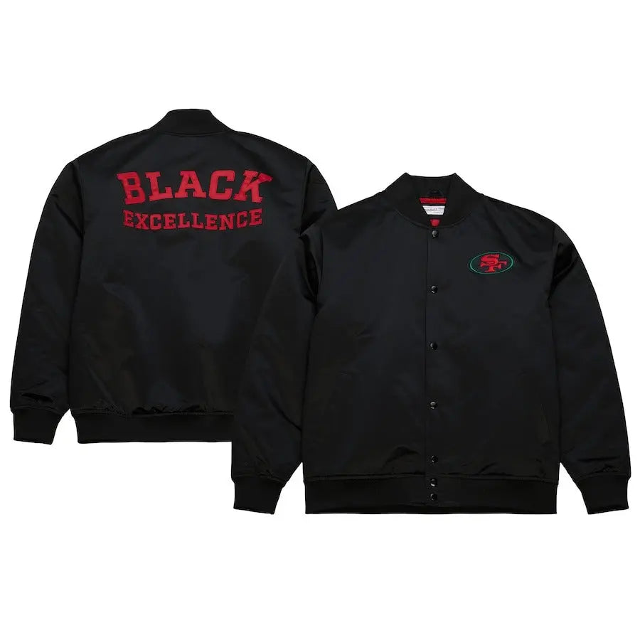 49ers Black Excellence Varsity Jacket