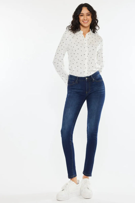 Kancan Mid Rise Super Skinny Jeans