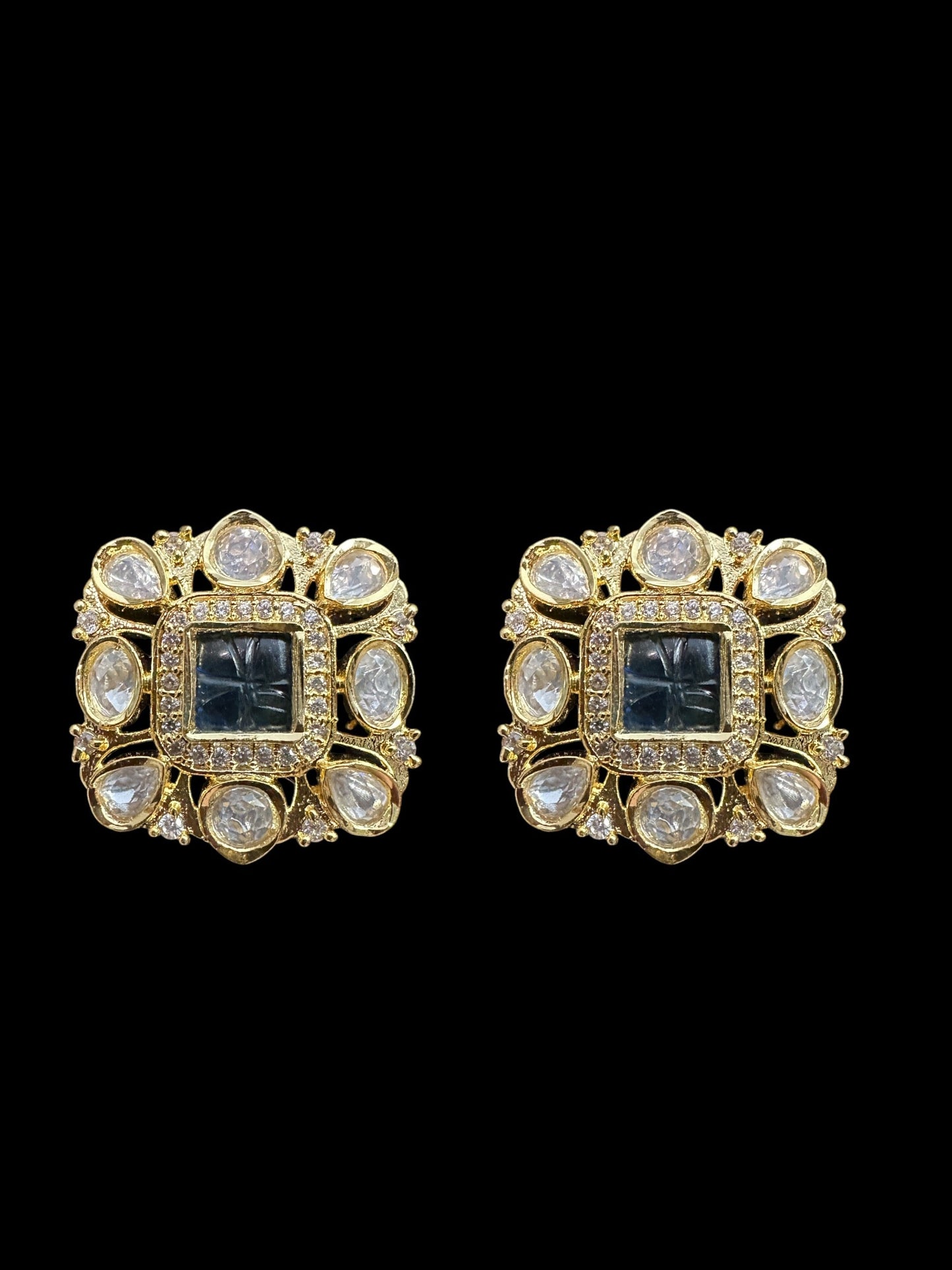 ET524 Gold plated polki tops ( READY TO SHIP)
