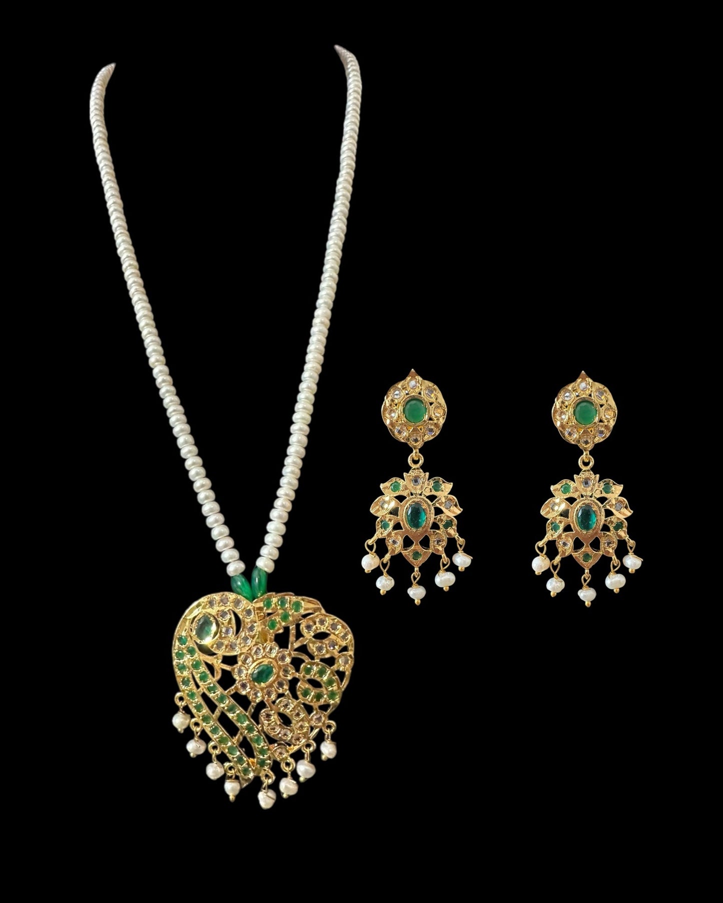PS560 Akriti long pendant with earrings ( READY TO SHIP )
