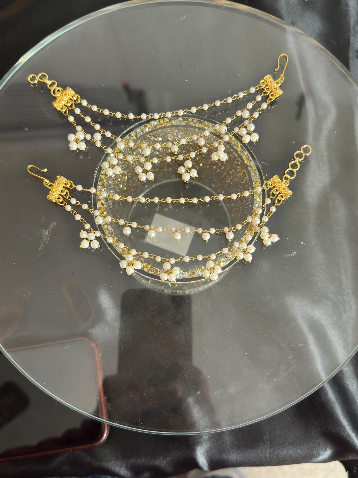 Zehra Pearl Ear Supports – Elegant & Comfortable Ear Cuffs | Deccan Jewelry ( READY TO SHIP )