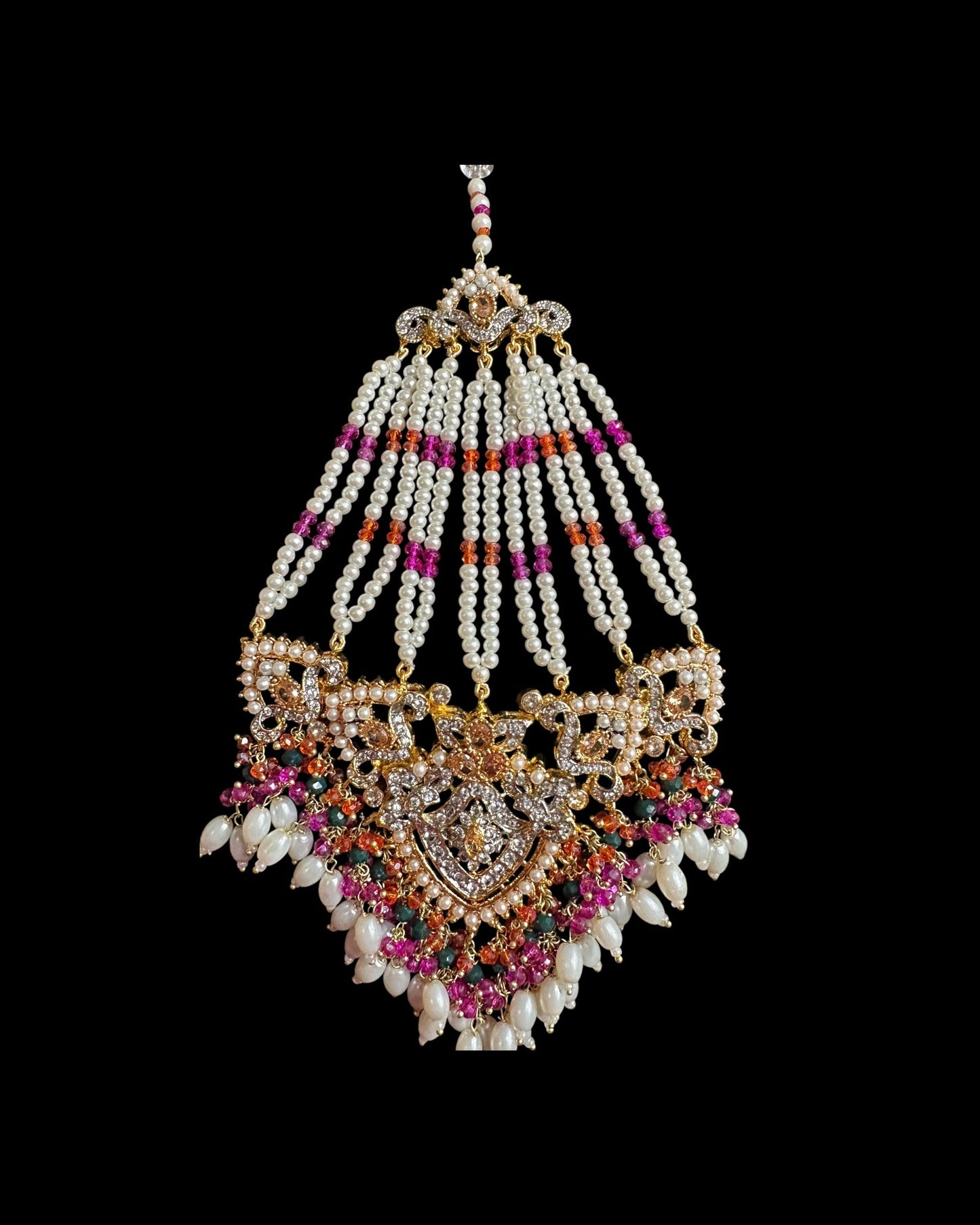 BR487 MAHAM bridal set in MULTICOLOR ( READY TO SHIP )