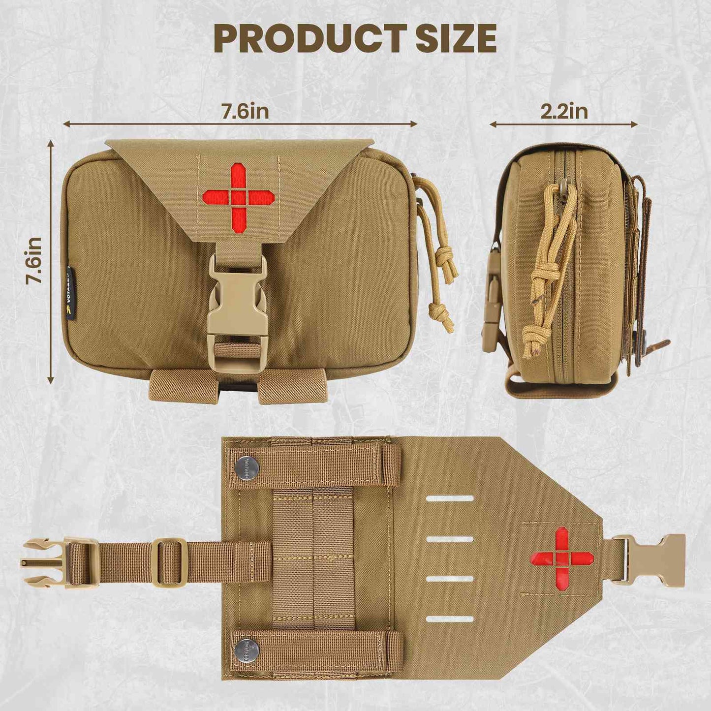 Votagoo IFAK Pouch, First Aid Pouch for Outdoor Emergency Survival Bags