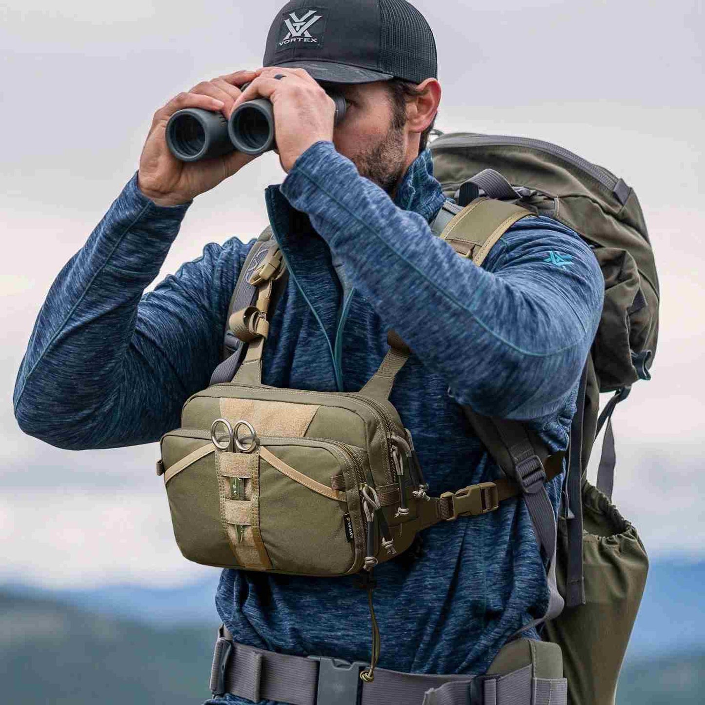 Votagoo Fishing Chest Pack, Fly Fishing Bag for Men and Women, Tackle and Fly Boxes Storage Pack, Hunting Binocular Pack