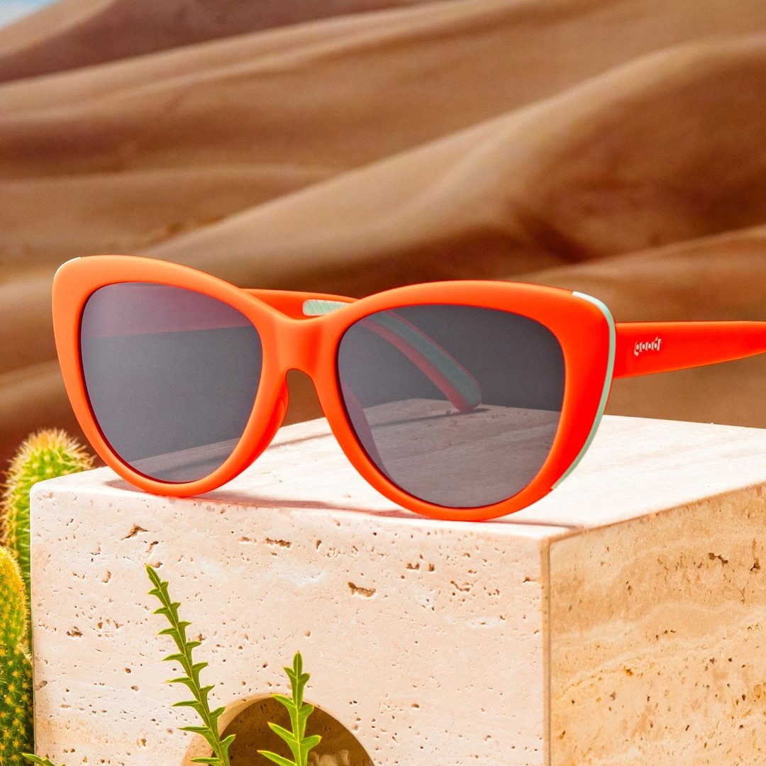 "Ties Cherry Stem With Tongue" Orange Glam G Polarized Sunglasses