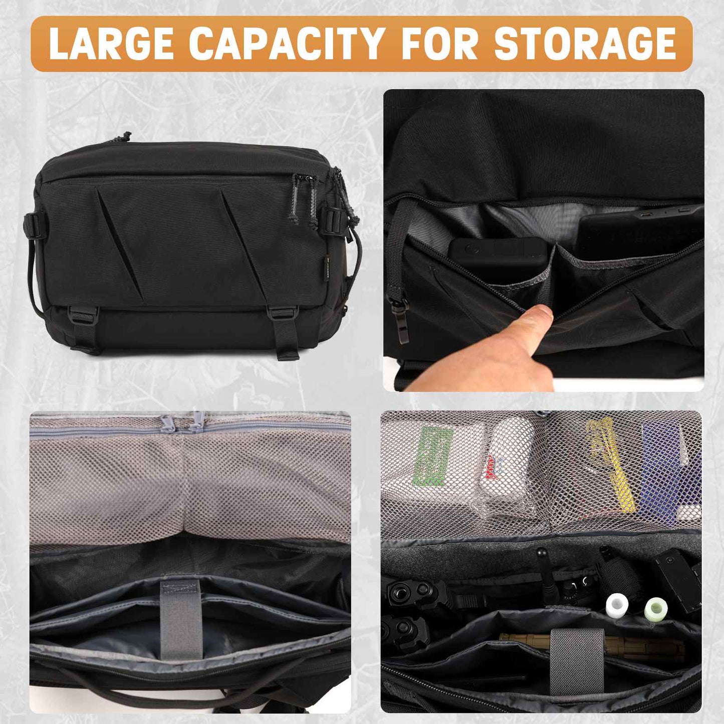 Votagoo Outdoor 13L Tactical Sling Bag 500D Nylon Military Shoulder Pouches