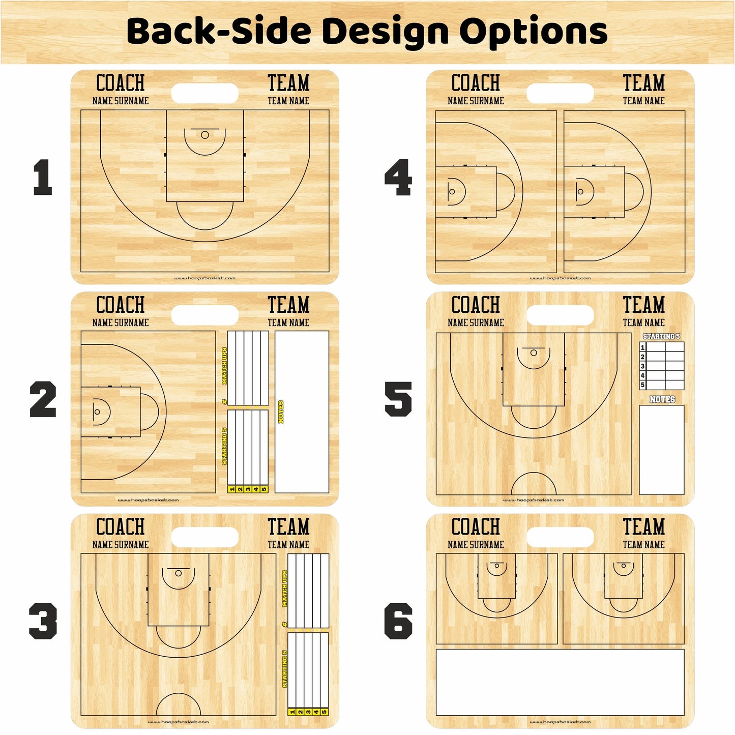 FIBA Custom American Style Magnetic Coaching Board 22'' x 17.5'' / 56 cm x 45 cm