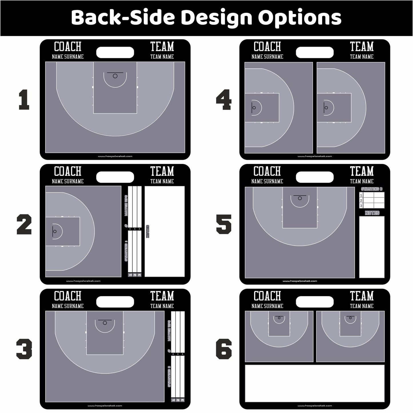 Custom 3x3 Basketball Magnetic Coaching Board 22'' x 17.5'' / 56 cm x 45 cm