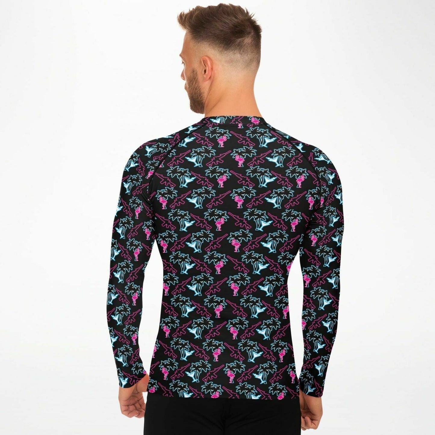 Rad Palm Neon Attack Rash Guard